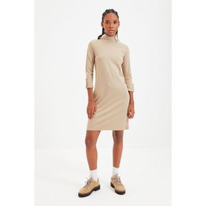Trendyol Stone Stand Collar Knitted Dress vyobraziť