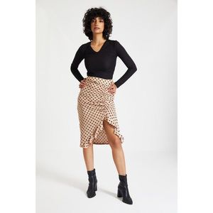 Trendyol Beige Pleated Skirt vyobraziť