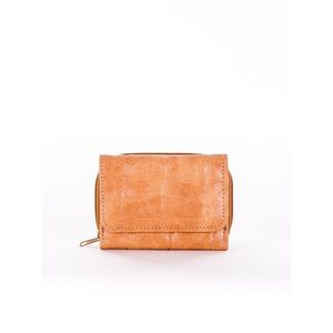 Embossed beige eco-leather wallet vyobraziť