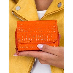 Women's orange wallet with embossing vyobraziť