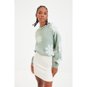 Trendyol Mint Jacquard Crew Neck Knitwear Sweater vyobraziť