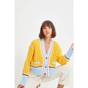 Trendyol Yellow Button Detailed Knitwear Cardigan vyobraziť