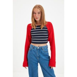 Trendyol Red Knitted Detailed Knitwear Sweater vyobraziť