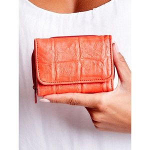 Embossed red eco-leather wallet vyobraziť