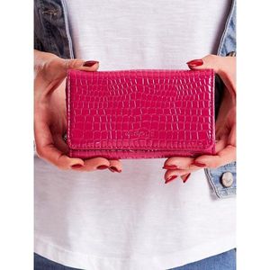 Embossed women's pink eco-leather wallet vyobraziť