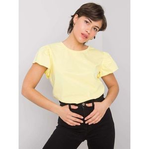 Yellow cotton women's t-shirt vyobraziť