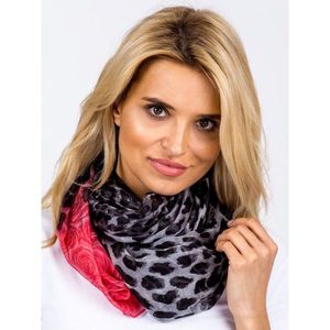 Gray and pink leopard print scarf vyobraziť