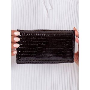 Embossed women's black leatherette wallet vyobraziť