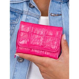 Embossed pink leatherette wallet vyobraziť