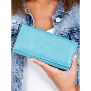 Faux leather blue wallet vyobraziť