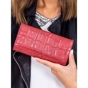 Women's wallet with a dark red embossing vyobraziť