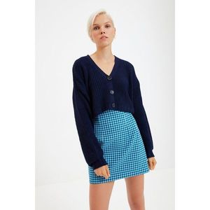 Trendyol Navy Blue Crop Knitwear Cardigan vyobraziť