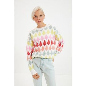 Trendyol Multicolor Jacquard Knitwear Sweater vyobraziť