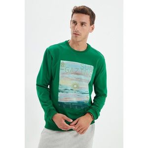 Trendyol Emerald Green Men's Regular Fit Sweatshirt vyobraziť