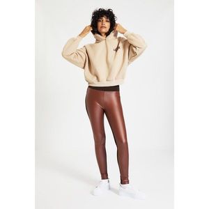Trendyol Brown Faux Leather Detailed Knitted Leggings vyobraziť