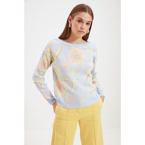Trendyol Light Blue Jacquard Glitter Detailed Knitwear Sweater vyobraziť