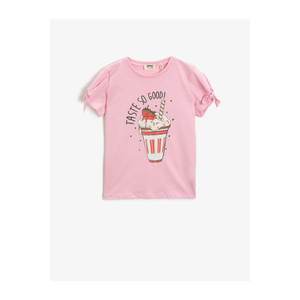 Koton Kids Pink Printed T-Shirt Crew Neck Cotton vyobraziť