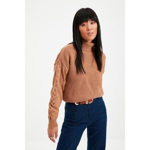 Trendyol Camel Sleeve Detailed Knitwear Sweater vyobraziť