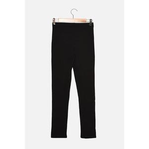 Trendyol Black Straigt Fit Ribbed Knitted Trousers vyobraziť