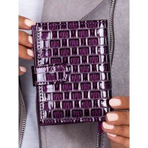 Women's purple wallet with geometric patterns vyobraziť