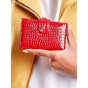 Embossed women's red wallet vyobraziť