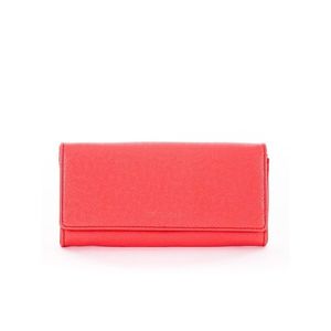 Women's coral wallet made of ecological leather vyobraziť