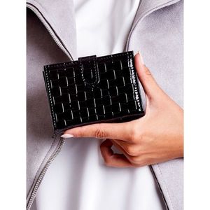 Black women's wallet with geometric patterns vyobraziť