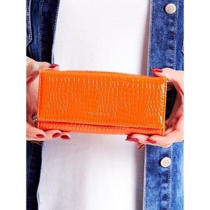 Women's wallet with an embossed orange pattern vyobraziť