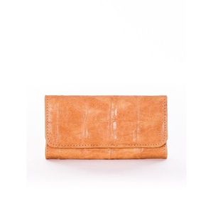 Ladies' beige wallet with an embossed pattern vyobraziť