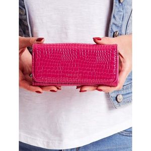 Embossed women's pink wallet with eco-leather vyobraziť