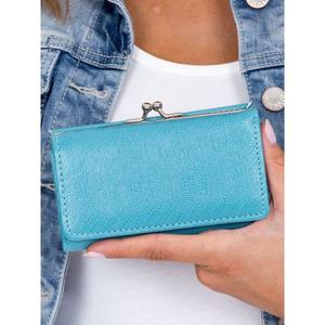 Women's blue wallet with a compartment for earwires vyobraziť