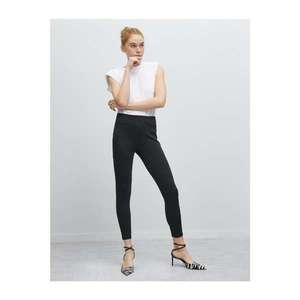 Koton Women's Black Normal Waist Leggings vyobraziť