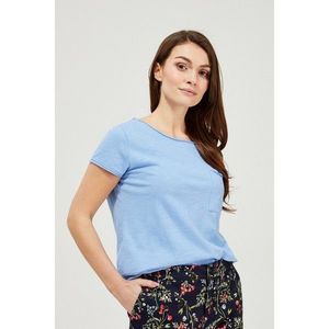 Basic T-shirt with pocket - blue vyobraziť