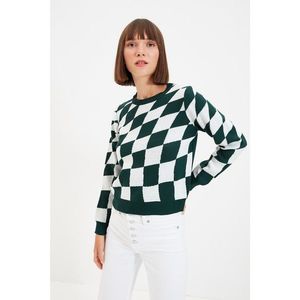 Trendyol Green Jacquard Crew Neck Knitwear Sweater vyobraziť