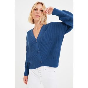 Trendyol Blue Button Detailed Knitwear Cardigan vyobraziť