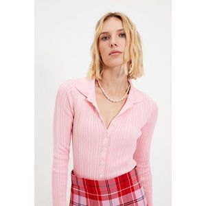 Trendyol Pink Buttoned Knitwear Cardigan vyobraziť