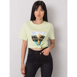 Pistachio women's t-shirt with a print vyobraziť