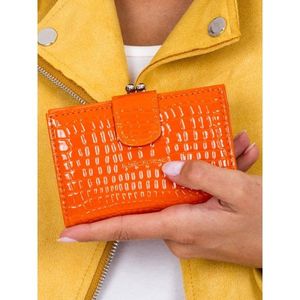 Embossed women's orange wallet vyobraziť