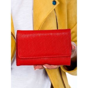 Red women's wallet made of ecological leather vyobraziť