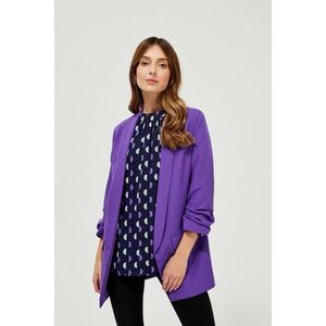 Purple blazer with gathered sleeves vyobraziť