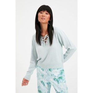 Trendyol Mint Collar Detailed Knitwear Sweater vyobraziť