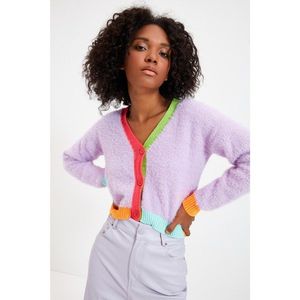 Trendyol Lilac Beard Yarn Knitwear Cardigan vyobraziť