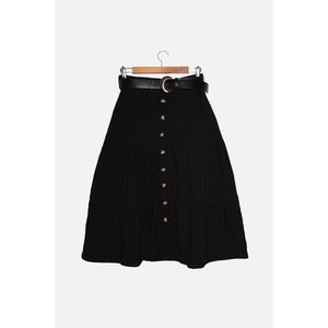 Trendyol Black Buttoned Skirt vyobraziť