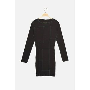 Trendyol Black Stitching Detailed Knitted Dress vyobraziť