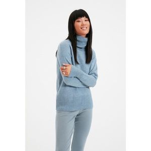 Trendyol Blue Turtleneck Knitwear Sweater vyobraziť