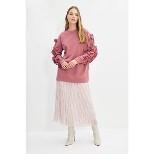 Trendyol Dried Rose Knitted Sweatshirt vyobraziť