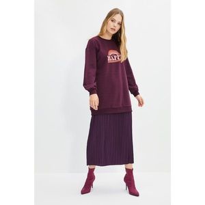 Trendyol Purple Knitted Sweatshirt vyobraziť
