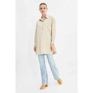 Trendyol Mink Shirt Collar Tunic vyobraziť