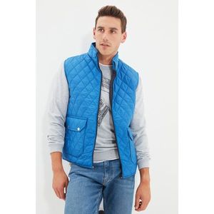 Trendyol Petrol Men's Stand Up Collar Double Flap Pocket Quilted Vest vyobraziť