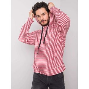 Men's white and red striped sweatshirt vyobraziť